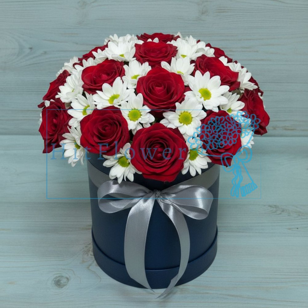 Цветочная композиция из Розы и Хризантемы